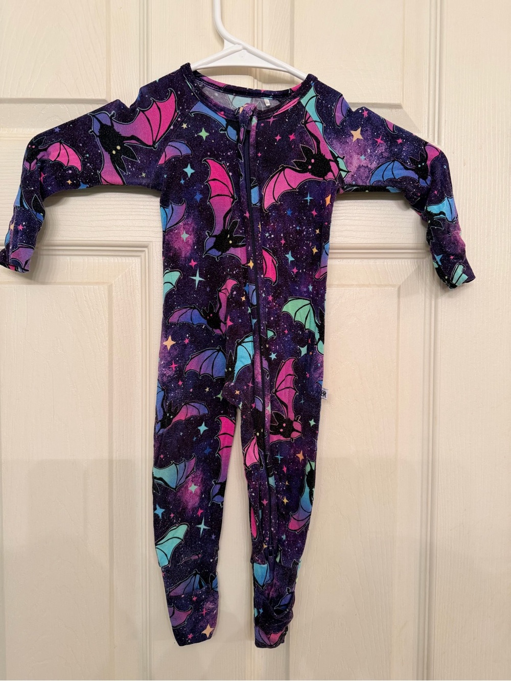 Bums & Roses Bat Attitude Print Zipper Pajama One-Piece